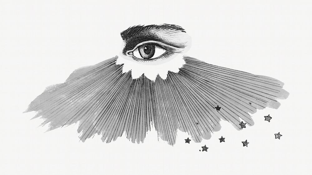 Observing eye, Master's carpet illustration. Remixed by rawpixel.