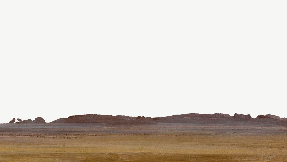 Vintage brown landscape border illustration psd. Remixed by rawpixel. 