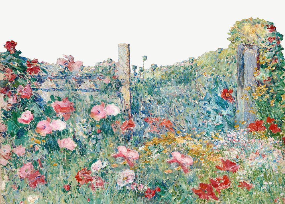 Vintage flower field psd. Remixed by rawpixel. 