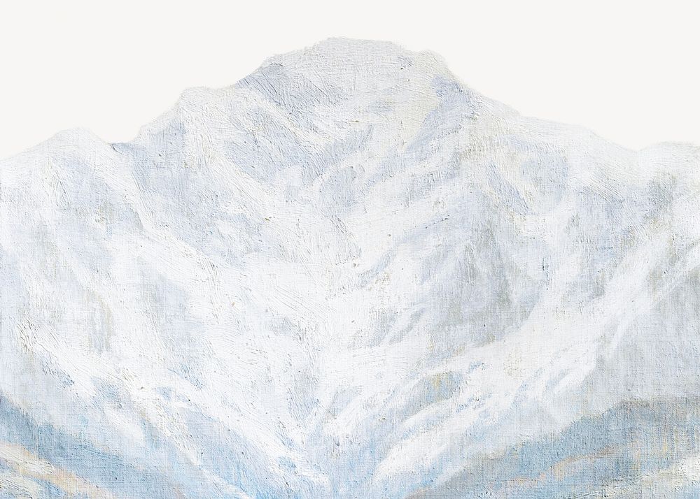 Vintage snowy mountain illustration. Remixed by rawpixel. 