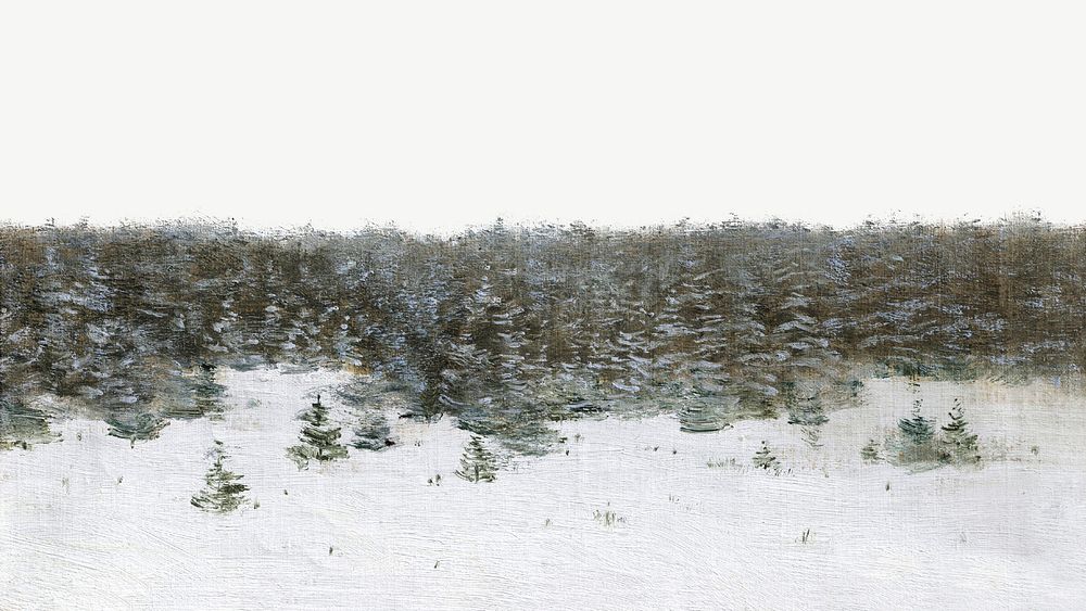 Winter landscape border illustration. Remixed by rawpixel. 