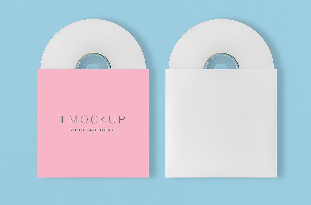 Promotional material cd package mockup