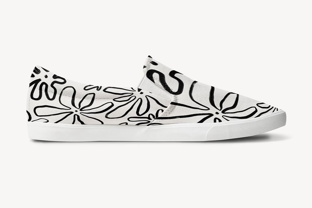 Slip-on mockup, streetwear sneakers fashion psd