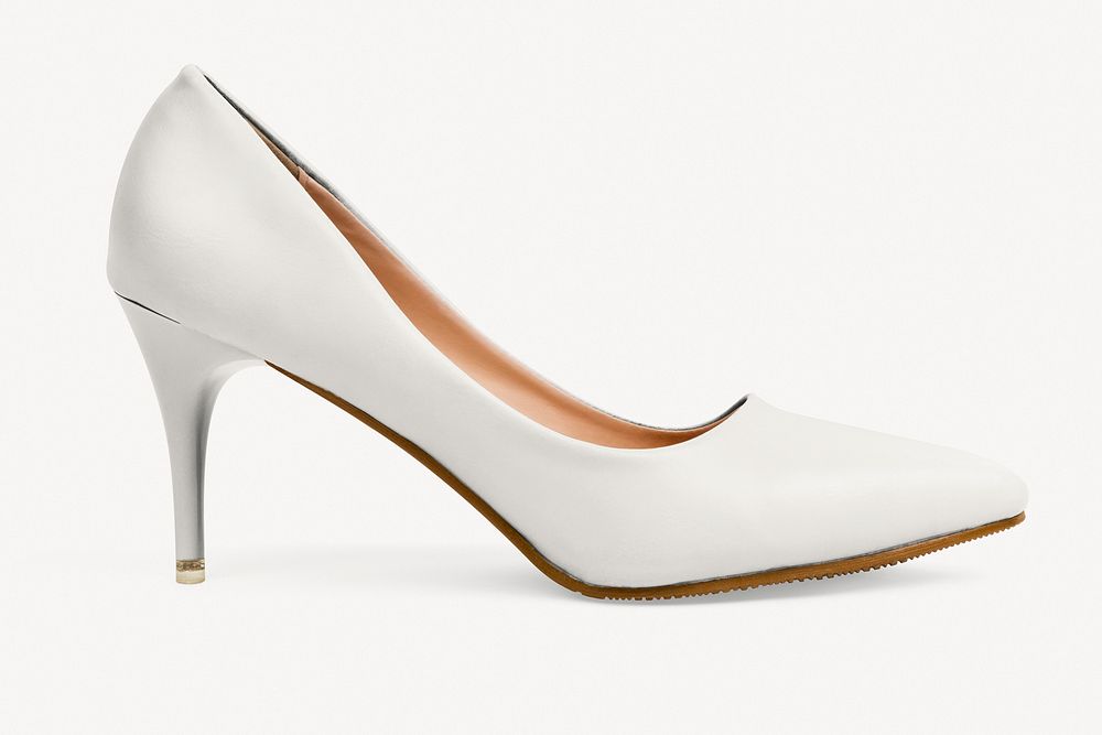 White high heels  mockup, editable fashion psd