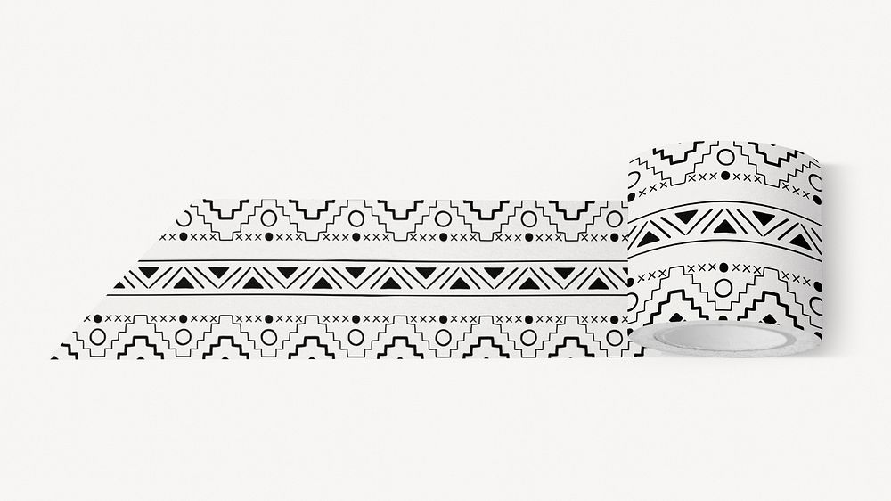Tribal pattern washi tape roll