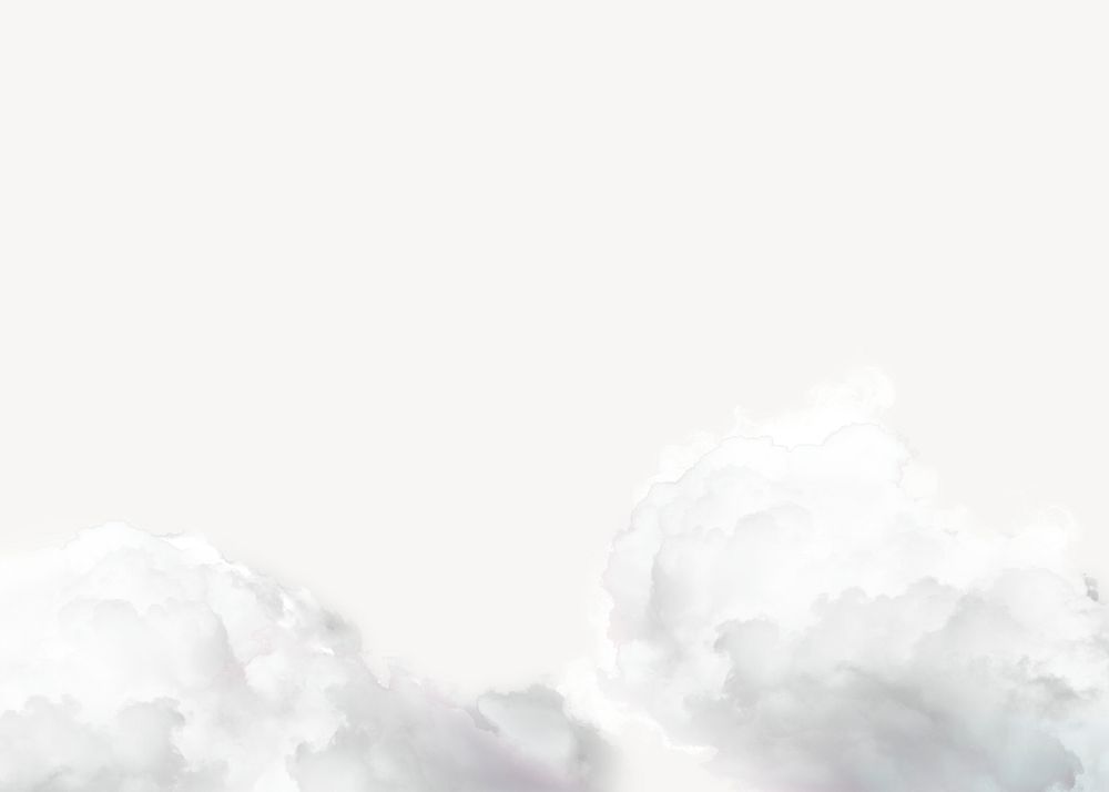 Aesthetic clouds border psd