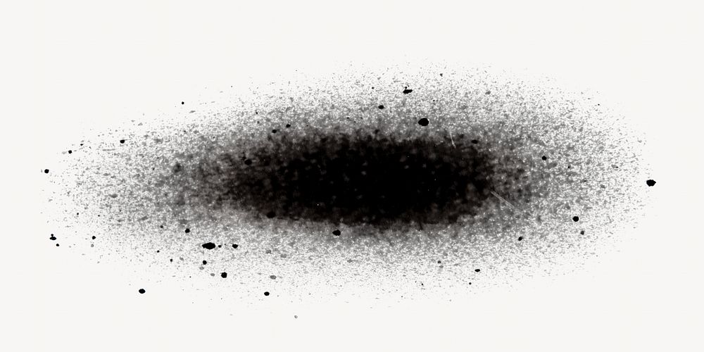 Black ink splatter collage element