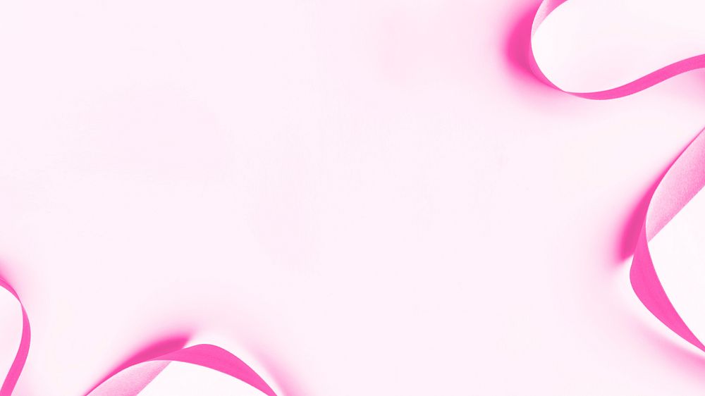 Breast cancer awareness desktop wallpaper, pink ribbon border