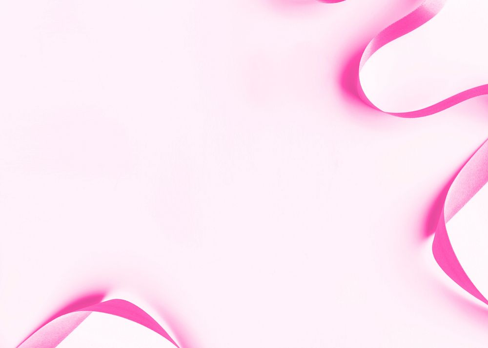 Breast cancer awareness background, pink ribbon border
