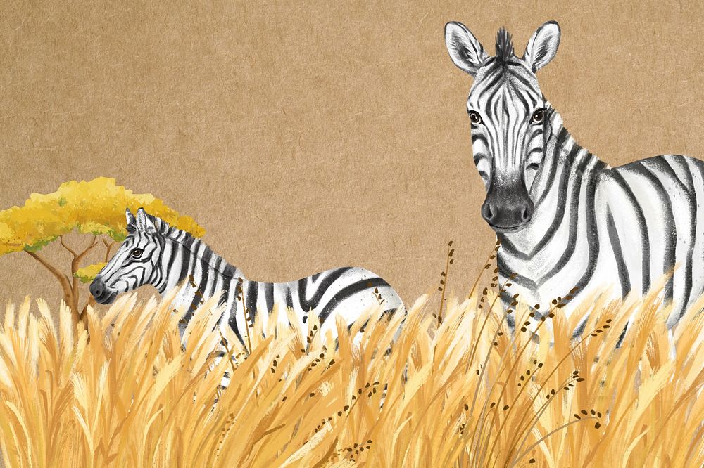 Cute zebra background, brown design