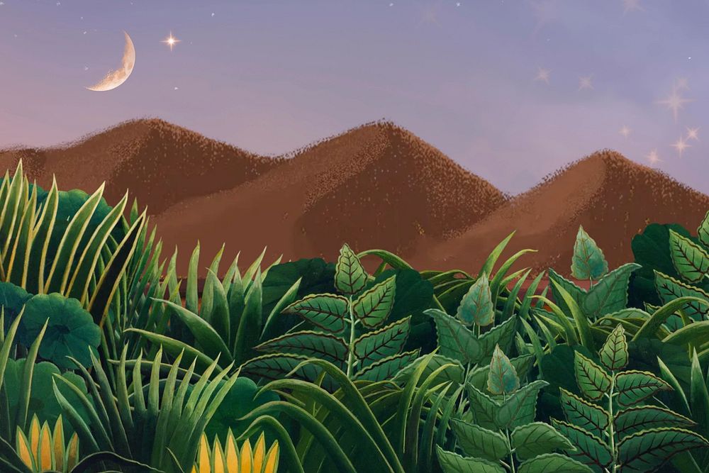 Wilderness background, night sky design