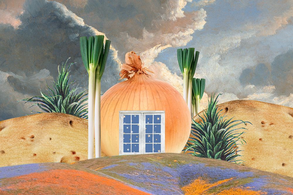 Aesthetic vegetable house background