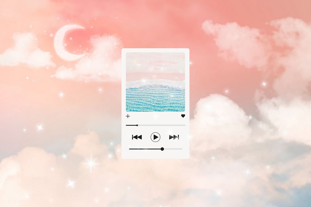 Pink aesthetic sky playlist background