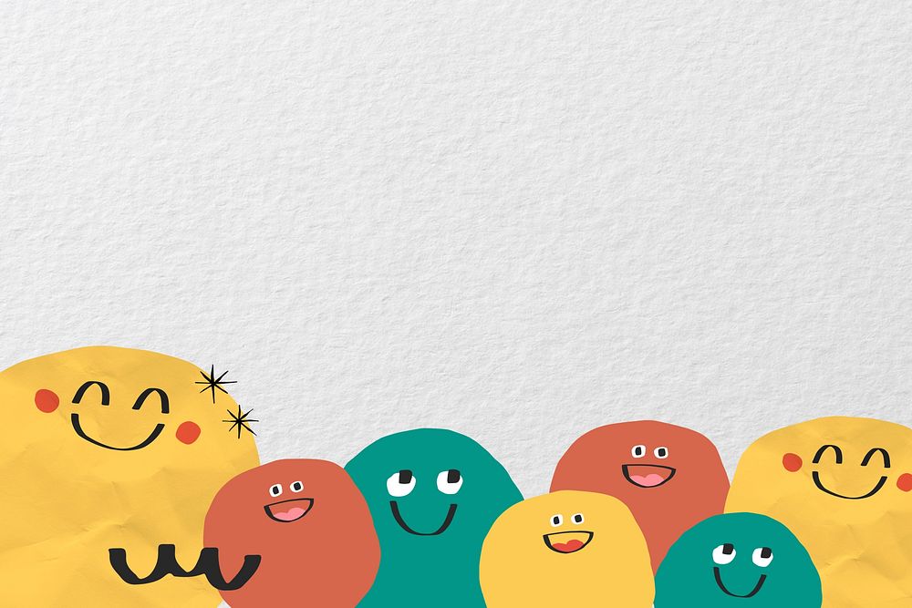 Emoji doodle  border background