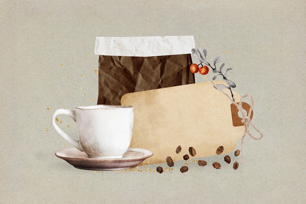 Aesthetic holiday coffee paper background