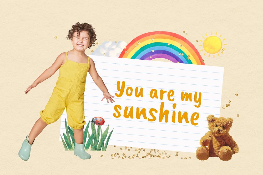 Sunshine quote, cute background