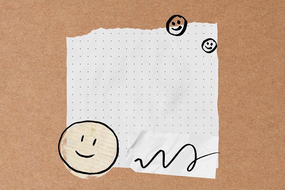 Note paper emoji background