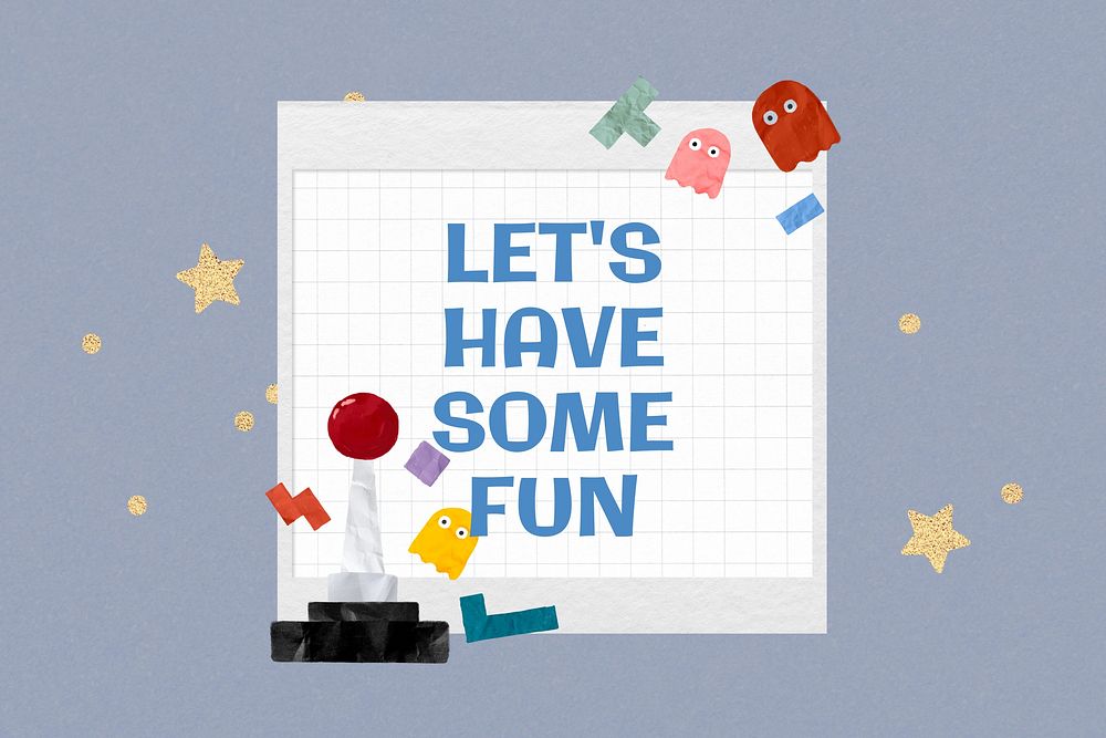 Fun game illustration background, cute design