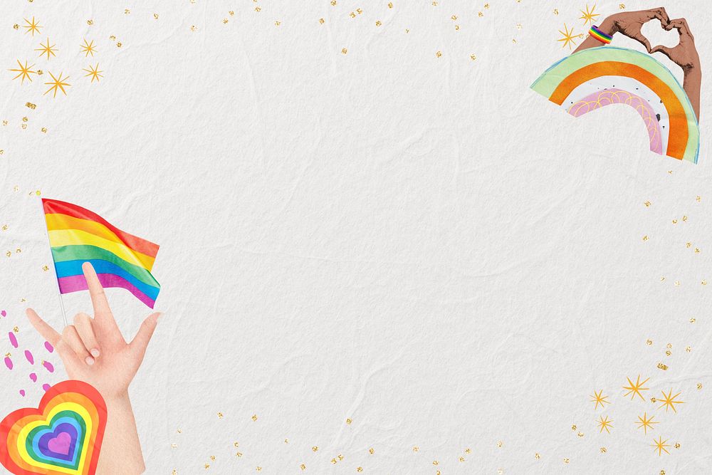 LGBTQ pride celebration background, off-white textured design