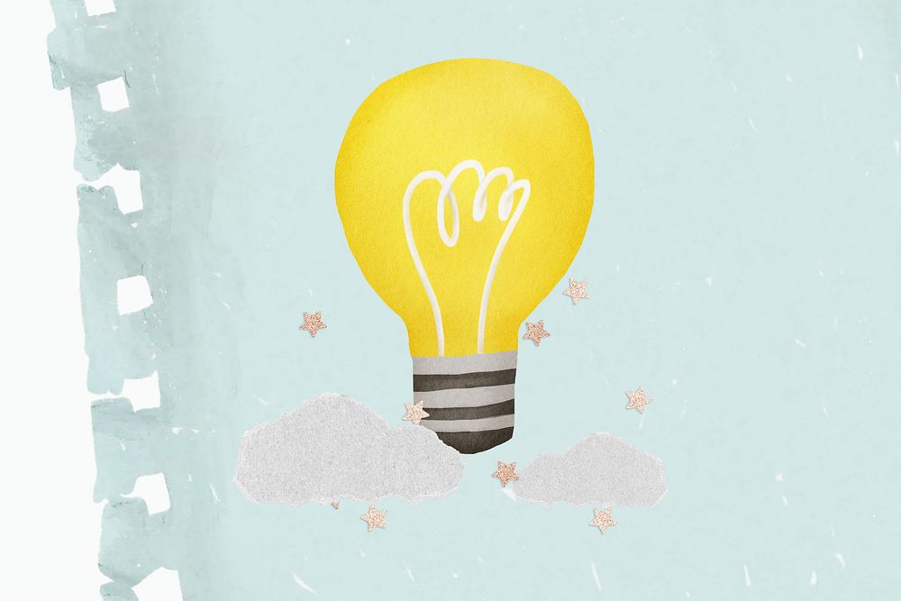 Creativity background, light bulb illustration