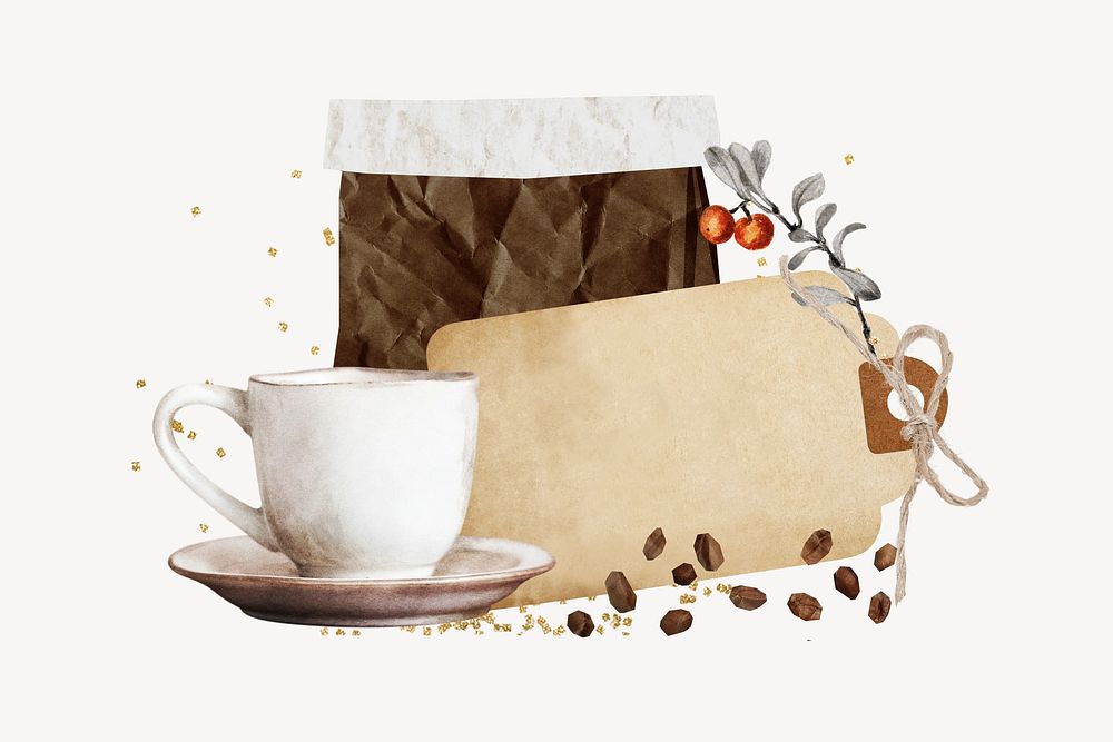 Aesthetic holiday coffee paper background