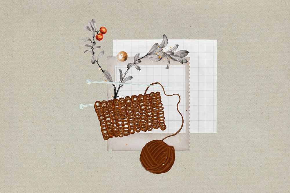 Crochet remix illustration background