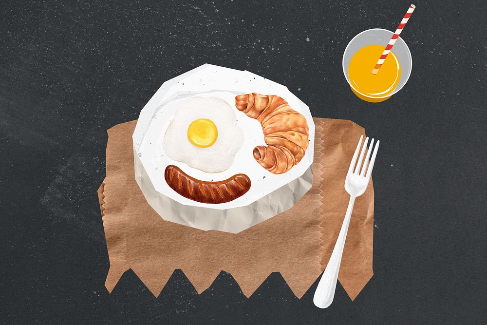 Cute breakfast food background