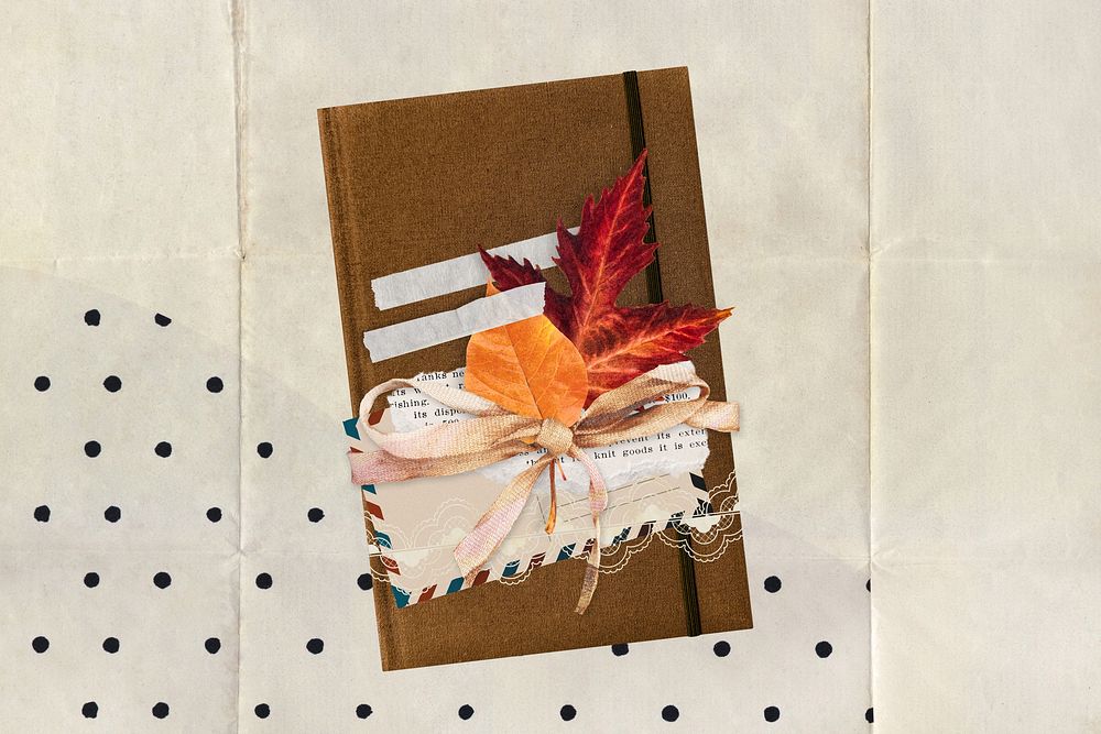 Brown book background, autumn design 