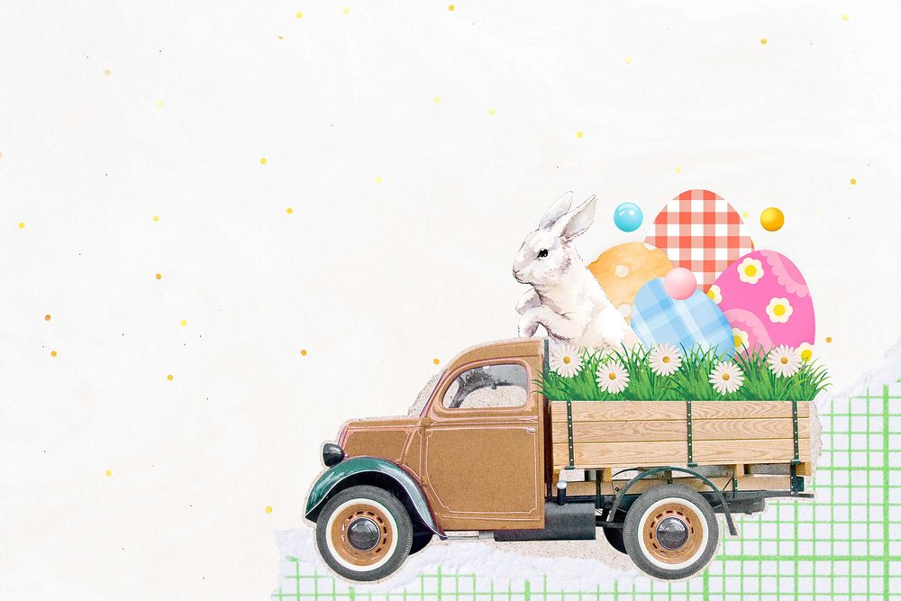 Easter rabbit  illustration background