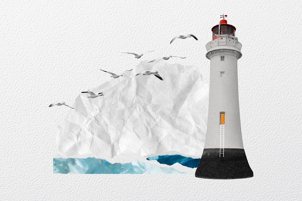 Lighthouse note paper, Summer  background