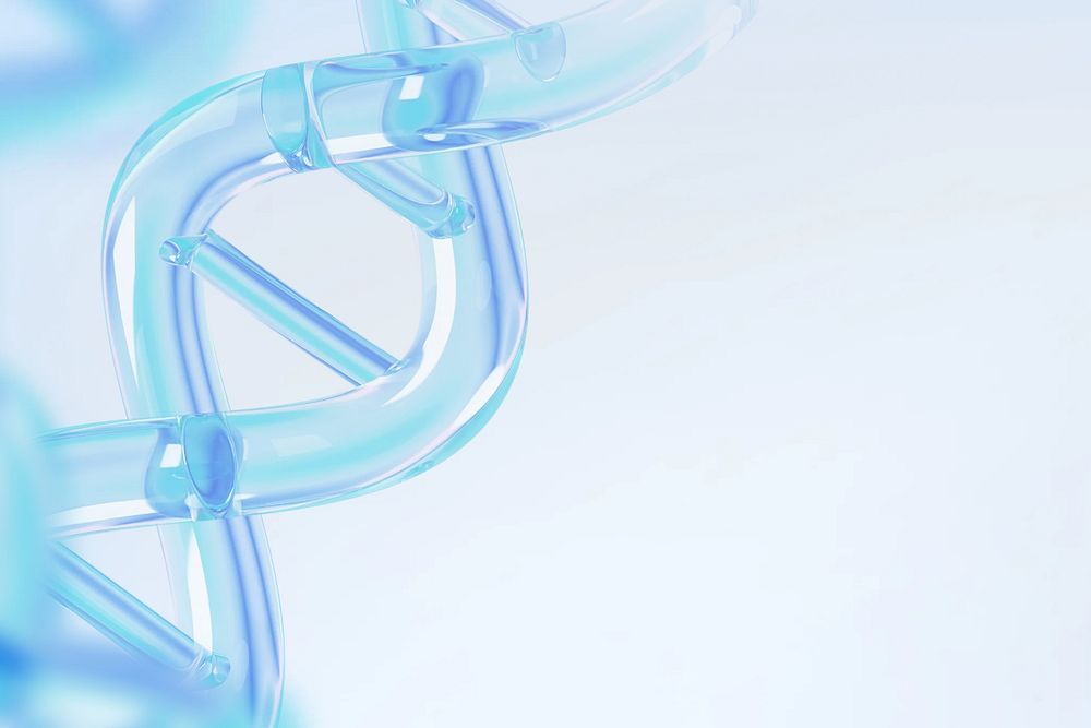 3D science background, DNA double helix remix