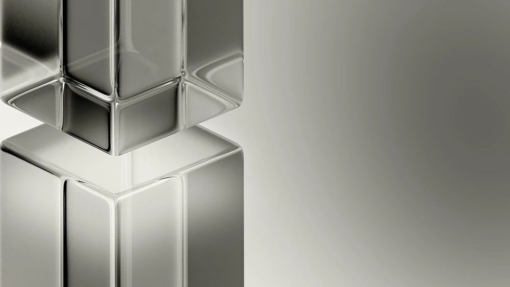 Gray glass pillars desktop wallpaper, digital remix