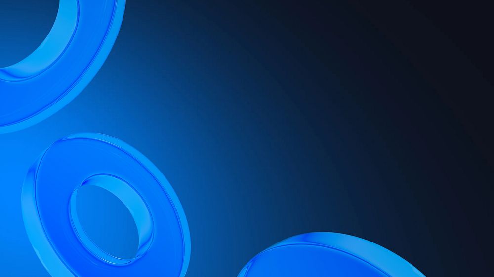 3D blue rings desktop wallpaper, digital remix