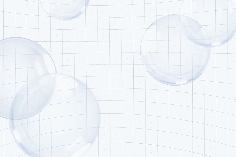 Off-white bubbles grid background