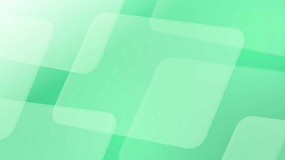 Geometric green squares desktop wallpaper, digital remix