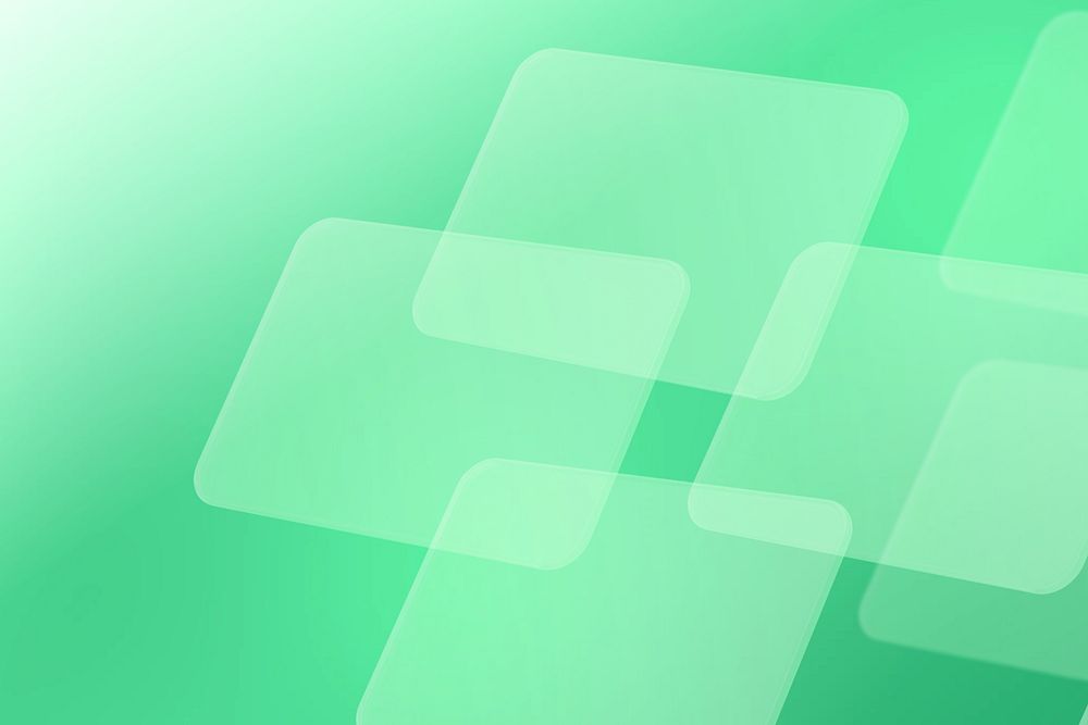 Geometric green squares background