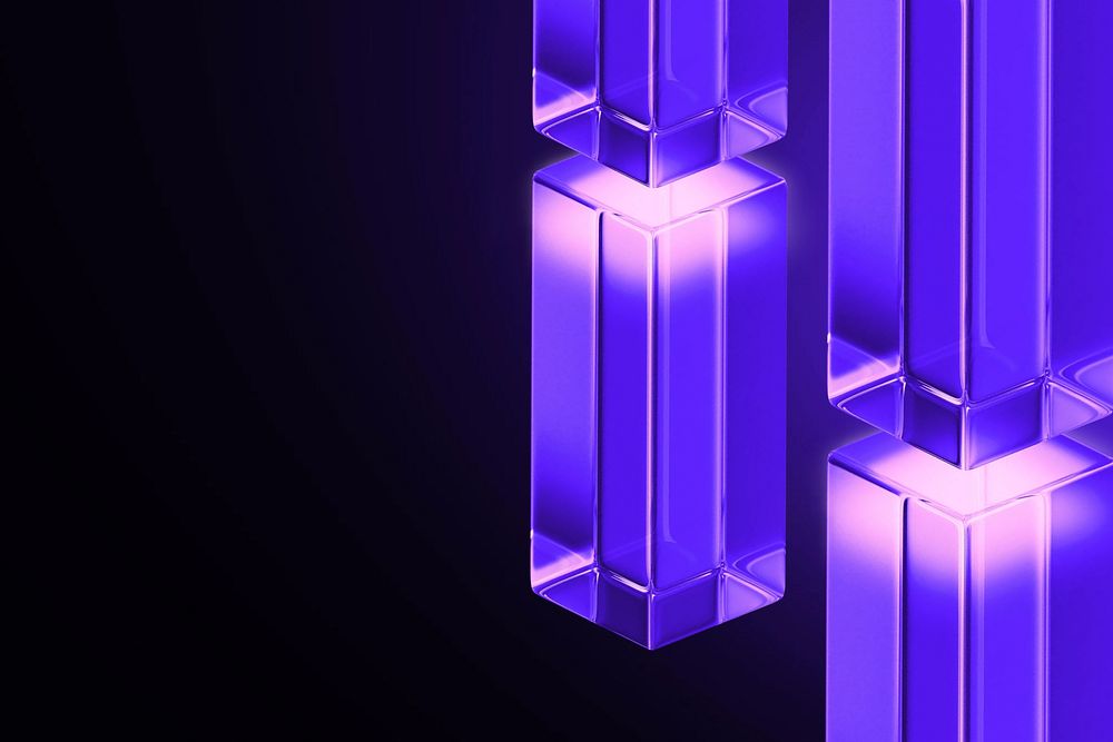 Purple glass pillars background