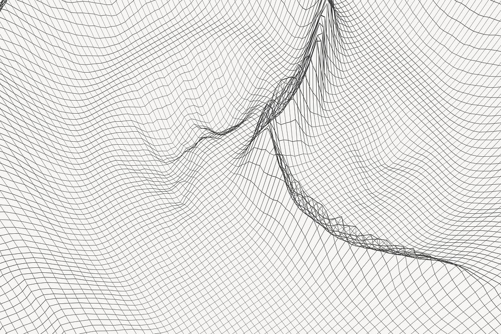 Abstract black wireframe landscape