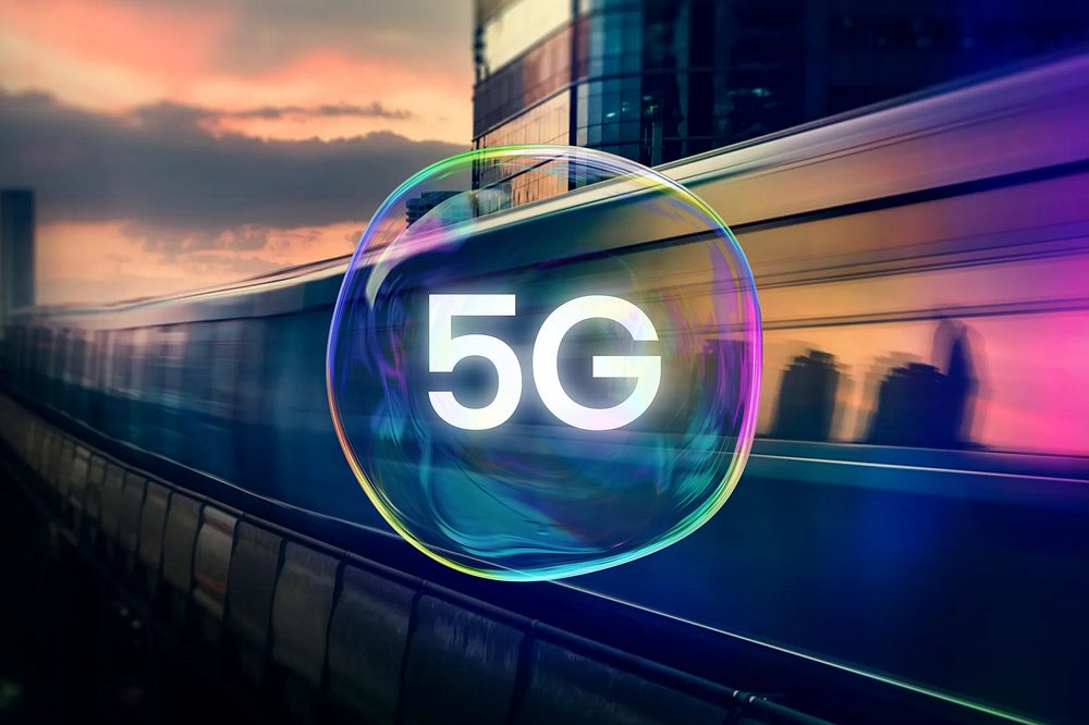 5G network technology, digital remix