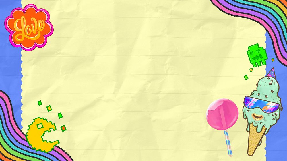 Colorful ice-cream cone computer wallpaper, | Premium Photo - rawpixel