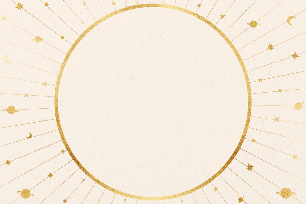Celestial astrology frame background, beige design