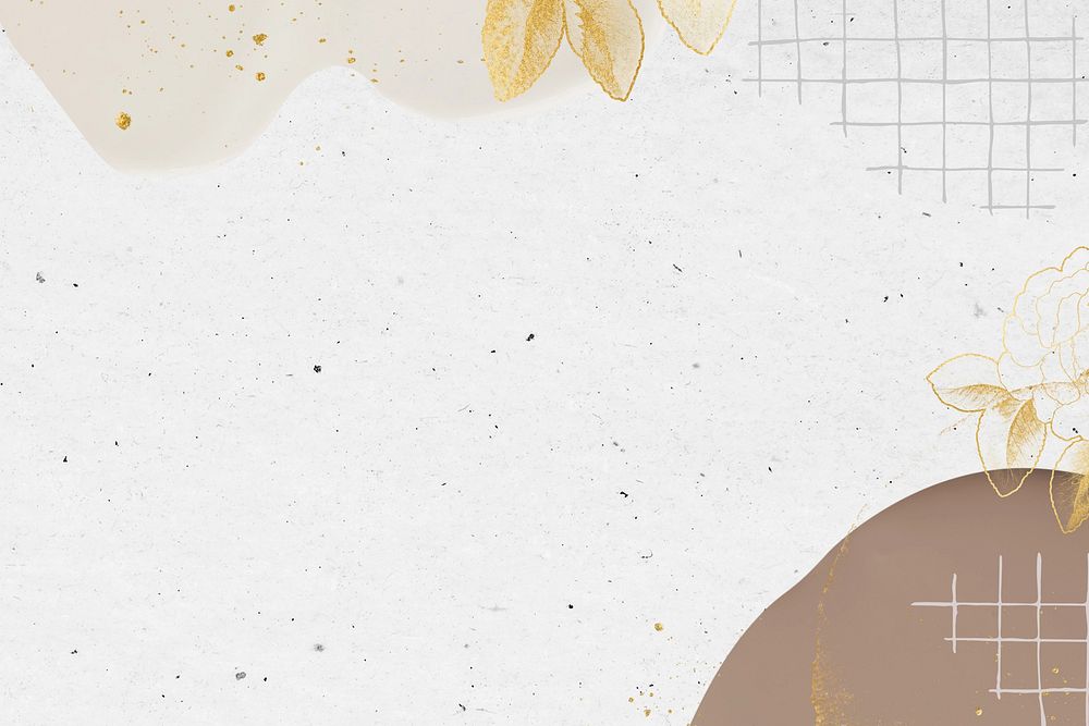 Beige background, aesthetic gold design, remixed by rawpixel