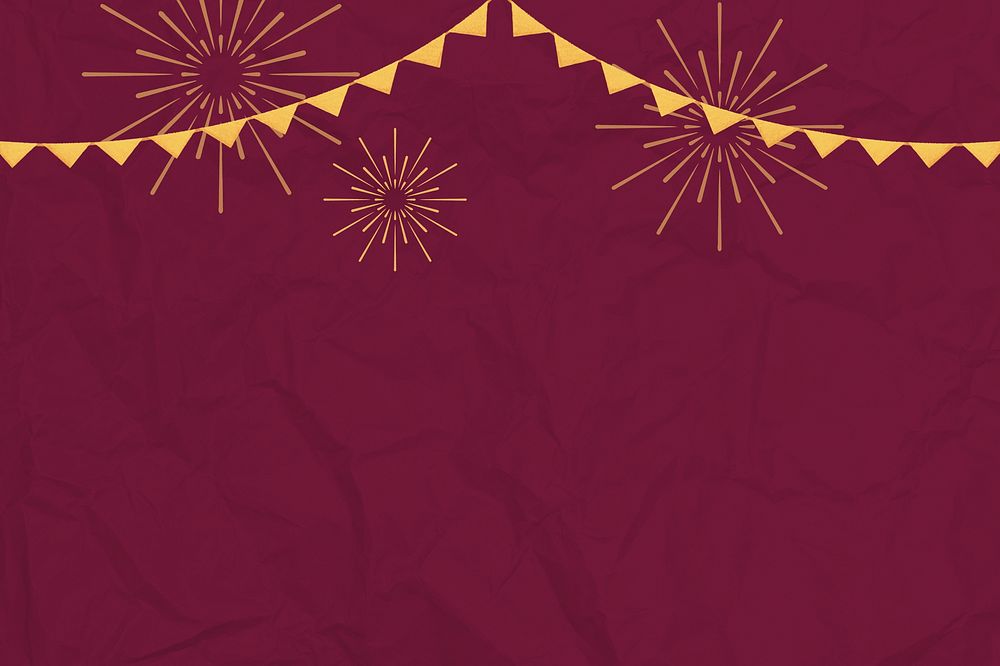 New Year fireworks background, red textured design