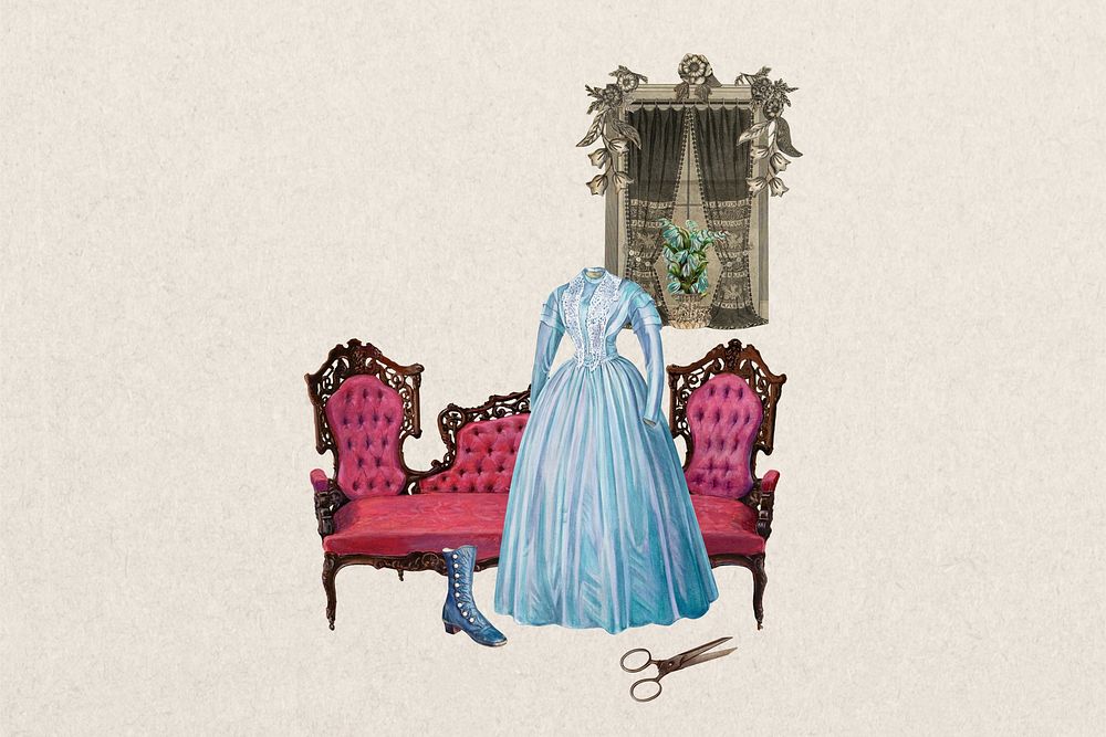 Victorian life and fashion   background, remixed by rawpixel