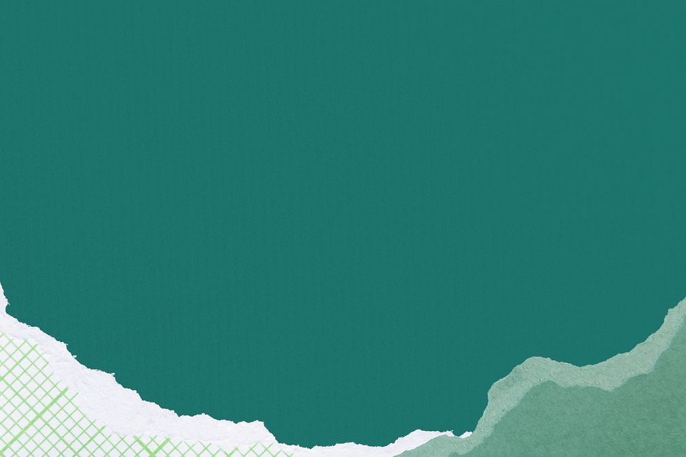 Ripped green paper border background