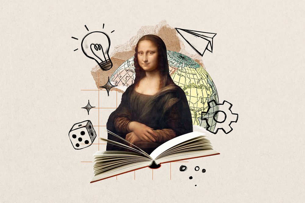 Mona Lisa business background. Leonardo da Vinci art remixed by rawpixel.