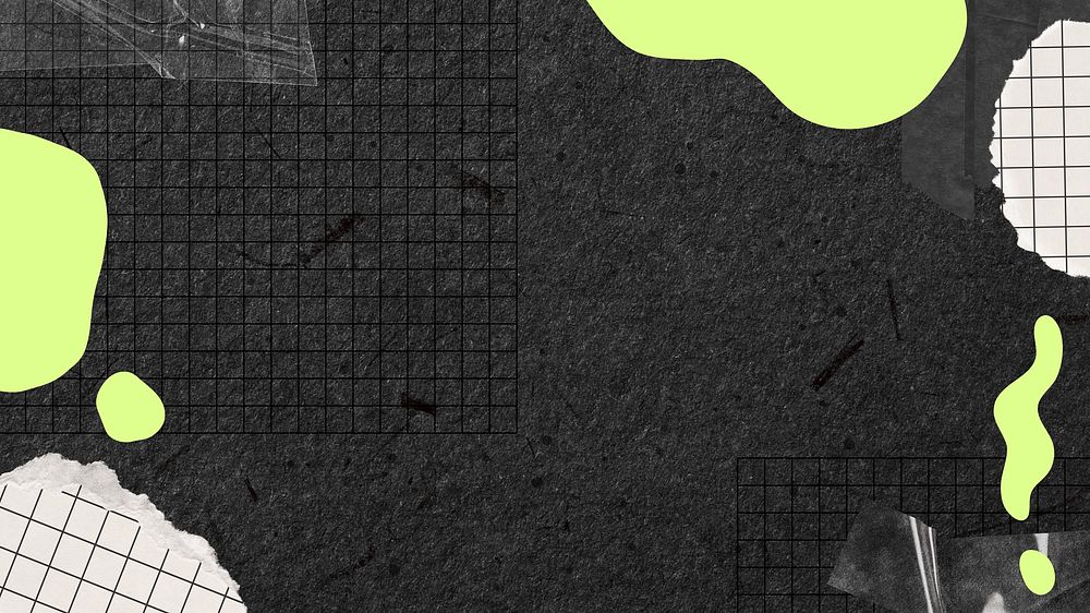 Black abstract paper desktop wallpaper, aesthetic background