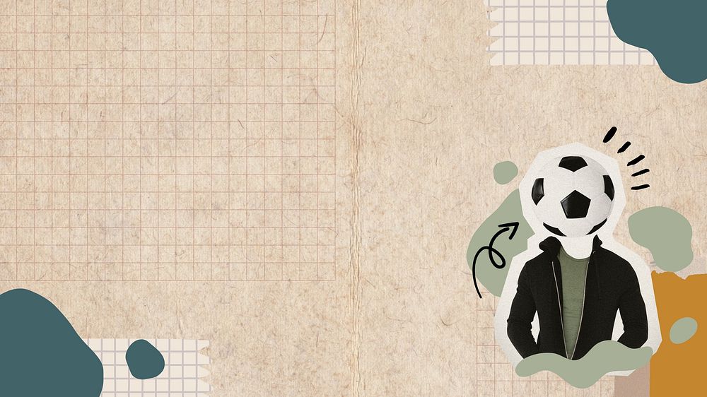 Football head man computer wallpaper, Premium Photo rawpixel