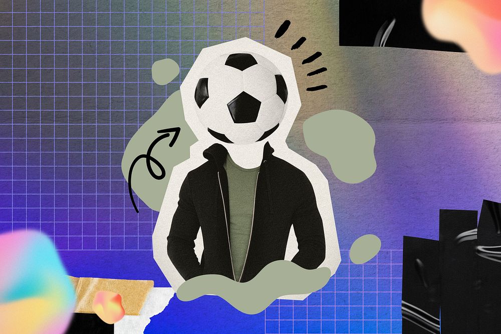 Football head man background, abstract Premium Photo rawpixel