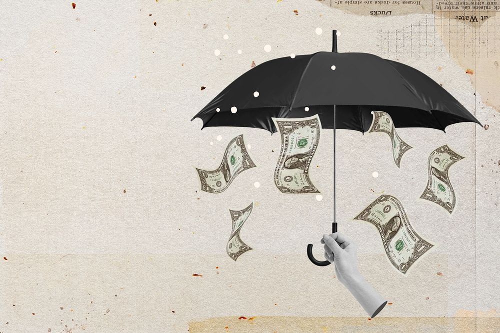 Investment protection umbrella, collage remix design